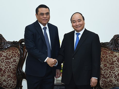 Premierminister trifft Chinas Polizeiminister und Vizekommandanten der indonesischen Polizei - ảnh 1